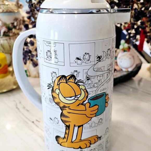 Rare Vintage Garfield Comic Background Coffee Thermal Carate. - Picture 6 of 10